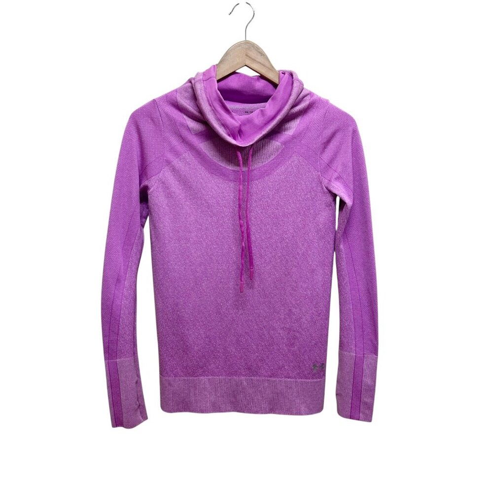 Under Armour Pinkish Purple Threadborne Heatgear Fitted Top Size XS